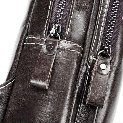 Leather Sling Bag Backpack Daypack Handbag for Men Women Outdoor Travel Camping Fishing Hunting Hiking Crossbody Shoulder Chest Pack Bags