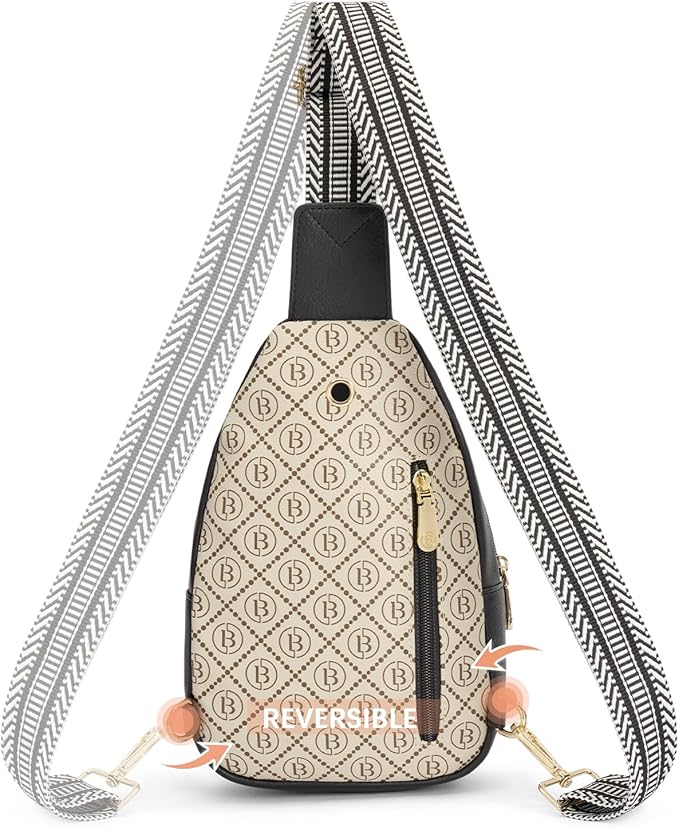 BOSTANTEN Small Sling Bag for Women Leather Crossbody Bags Fanny Pack Chest Bag for Travel