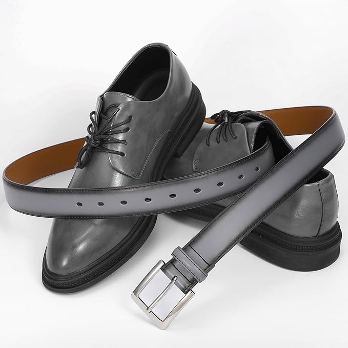 Men's Genuine Leather Dress Belt, 1 3/8" Classic Mens Jeans Pants Belt for Work Business Casual Golf