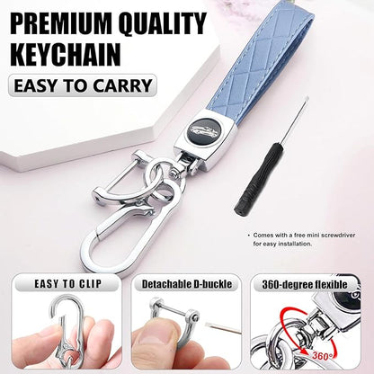 Key Fob Cover for Honda - Premium Soft TPU Shell Full Protection Case with Keychain, Fits HR-V CR-V Pilot Accord Civic Passport, Blue 5-Button