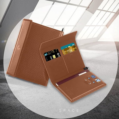 Passport Holder for Travel Essentials, RFID Blocking PU Leather Passport Wallet Cover Card holder Case Passport Book Holders for Women and Men, Brown
