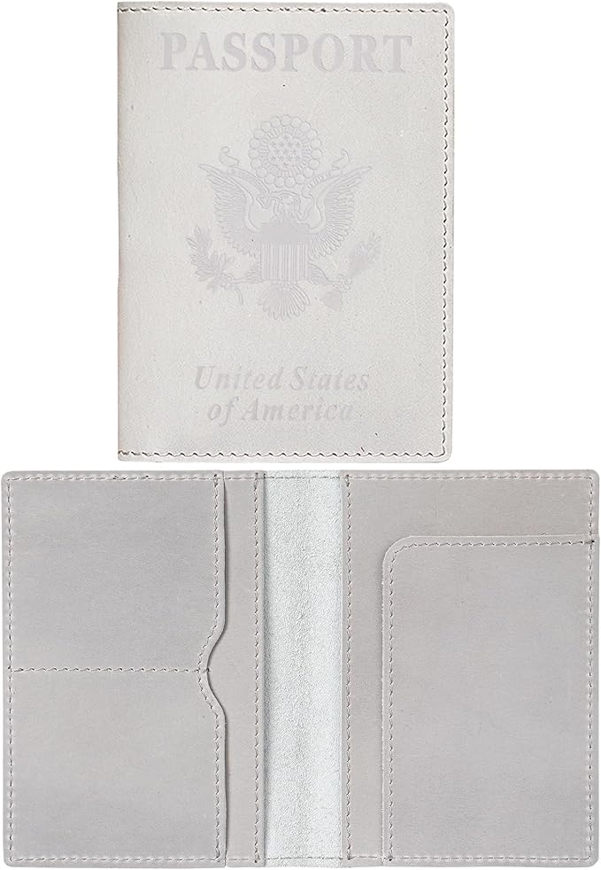 HIFA Leather Passport Holder, Handmade Passport Cover with Card and Ticket Slot - Genuine Leather, Elegant Design, Easy Access - Passport Case, Passport Wallet, Passport Holder