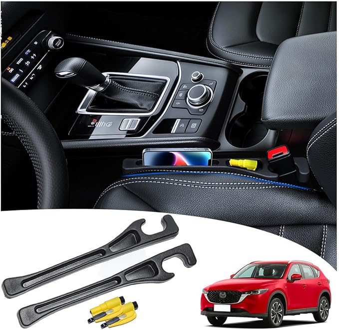 【Compatible with Mazda CX-5】 Seat Gap Filler,No Drop Seat Guard Compatible with Mazda CX-5,Drop Seat Guards for Cars(2Pcs),Emergency Keychain Car Escape Tool(2Pcs)