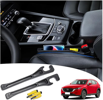 【Compatible with Mazda CX-5】 Seat Gap Filler,No Drop Seat Guard Compatible with Mazda CX-5,Drop Seat Guards for Cars(2Pcs),Emergency Keychain Car Escape Tool(2Pcs)