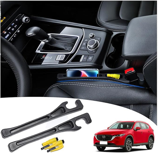 【Compatible with Mazda CX-5】 Seat Gap Filler,No Drop Seat Guard Compatible with Mazda CX-5,Drop Seat Guards for Cars(2Pcs),Emergency Keychain Car Escape Tool(2Pcs)