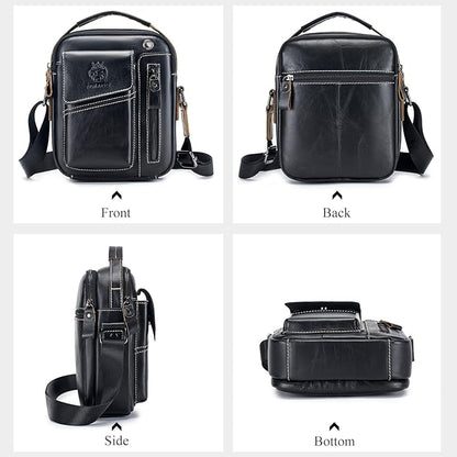 Leather Shoulder Bag for Men Small Mens Crossbody Bag Purses Handbags | Small, Genuine Leather, Crossbody, Men Purse, Casual, Daypack