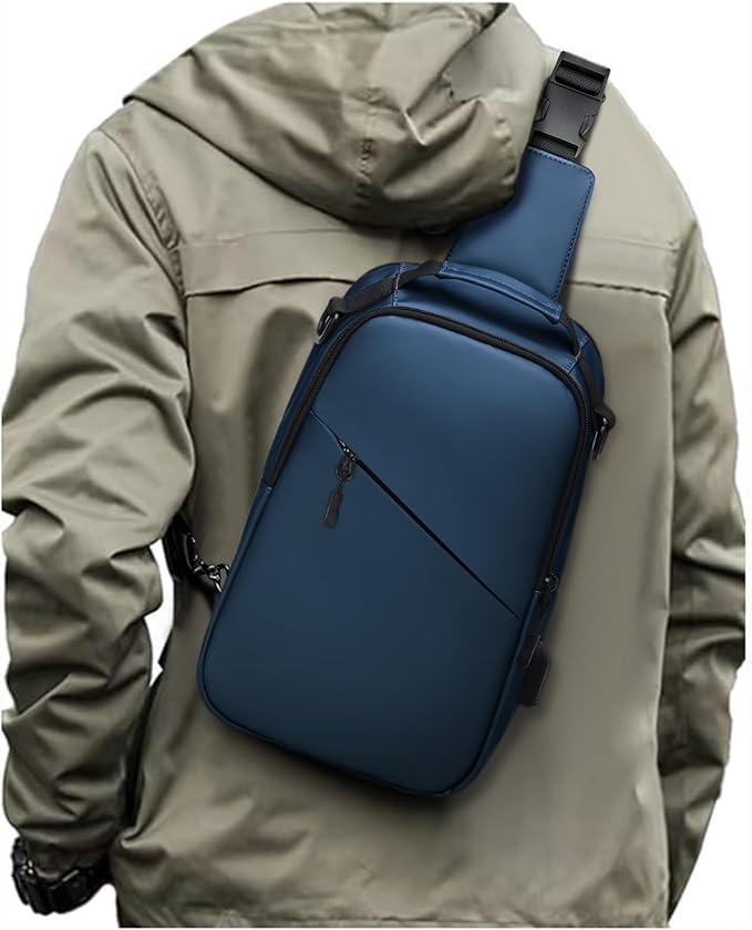 Messenger bag for Men,Small Sling Crossbody Backpack Shoulder Bag for Men Women,canvas Strap Backpack Sling Bag