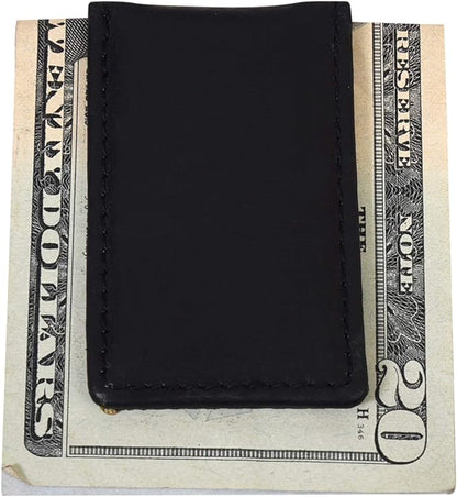 LB LEATHERBOSS Men's New Leather Strong Magnetic Money Clip