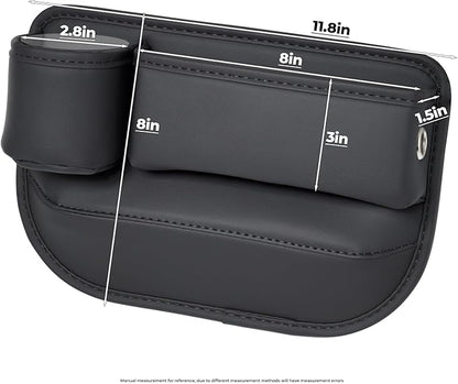Anti-Drop Car Seat Gap Filler Organizer, Premium Leather Console Organizer, Easy Access to Phone/Keys, Universal Fit for Car SUV Truck Multi-Purpose Essentials Organizer(2PC)
