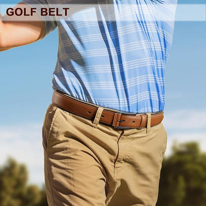 KEMISANT Men Belt-Genuine Leather Belt for Men Dress Casual Golf Jeans 1 3/8"