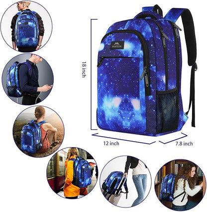MATEIN Travel Backpack for Men Women, Anti Theft College Laptop Daypack for Men, Water Resistant Slim Travel Laptop Backpack Fits 15.6 In Computer Gifts for Him