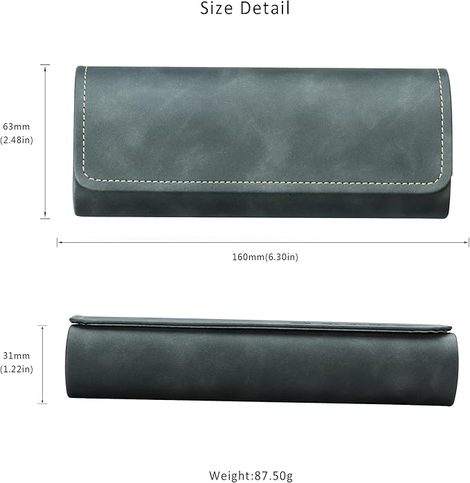 LifeArt Eyeglass Case Hard Shell, Portable Sunglass Case for Women and Men, fashionable PU Leather Eyeglass Case, Lightweight