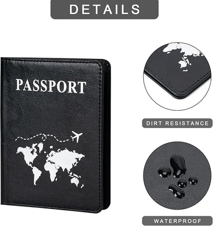 Honmein 2 Pcs Passport holders，Ultra Slim passport wallet，PU Leather Passport Cover for Women and Men…