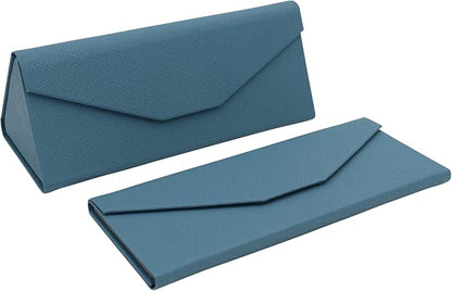 Real Sic Glasses Case for Men and Women - Magnetic Folding Hard Shell Sunglass Holder - Inspired by Solid Color