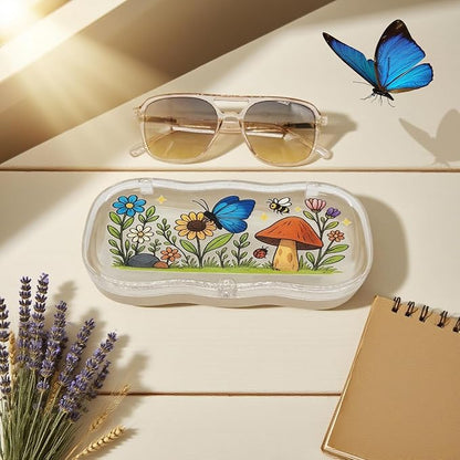 Glasses Case Hard Shell, Cute Sunglasses Case, Glass Cases for Eyeglasses Women, Reading Eye Glass Cases