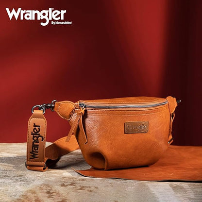 Wrangler Large Fanny Packs for Women Waist Bag Travel Belt Bags Crossbody Sling Purse