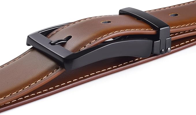Men's Dress Belt Black Leather Belts for Jeans