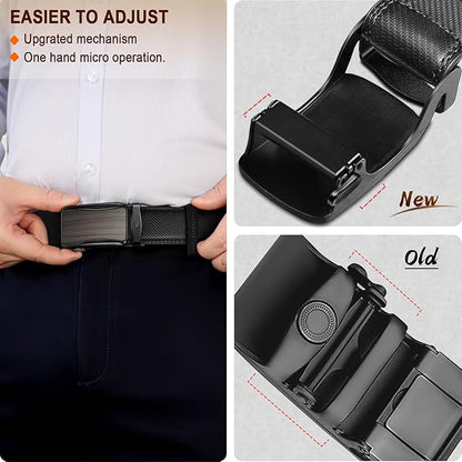 BULLIANT Men's Ratchet Belt Nontrimmable-Click Belt Adjustable for Men Gift Lightweight 1 3/8"