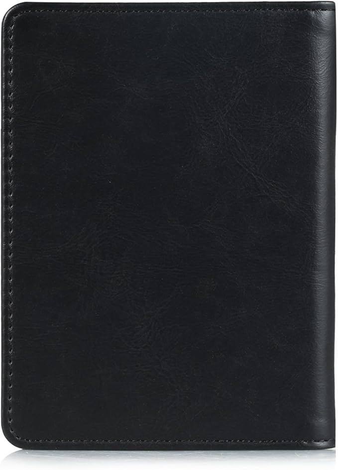 EpicGadget RFID Blocking Premium Leather Passport Holder Travel Wallet Cover Case (Black)