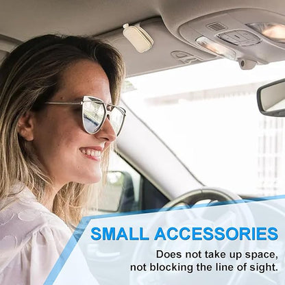 LTOHOE 2 Pack Sunglass Holder for Car, Magnetic Leather Sunglasses Holder and Ticket Card Clip, Universal for Different Size Glasses, Car Visor Accessories(Beige)