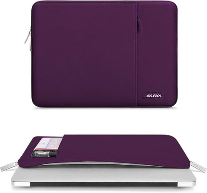 MOSISO Laptop Case 14 inch, 14 inch Laptop Sleeve Compatible with HP Lenovo Dell ASUS Acer, HP Stream, Dell Latitude, Lenovo IdeaPad, Polyester Vertical Computer Sleeve Bag with Pocket, Magenta Purple