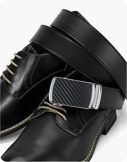 CHAOREN Mens Belt Leather Ratchet Belt - Customizable Fit, Effortless Style (35mm)