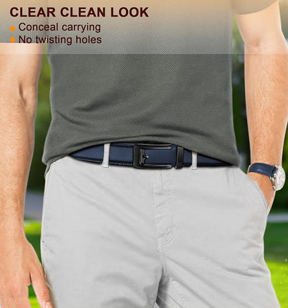 BULLIANT Men's Ratchet Belt Nontrimmable-Click Belt Adjustable for Men Gift Lightweight 1 3/8"