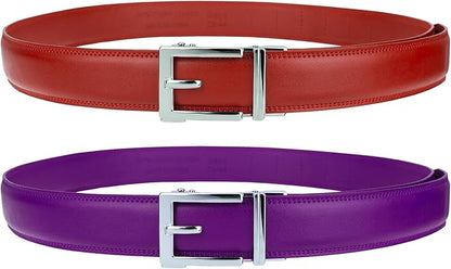 Gelante Ratchet Belt for Men, Mens Belts Leather 1.3'' Adjustable Trim to Fit Dress Belt