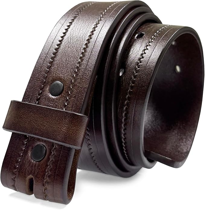 Genuine Full Grain Western Engraved Tooled Leather Strap or Belt 1-1/2" Wide