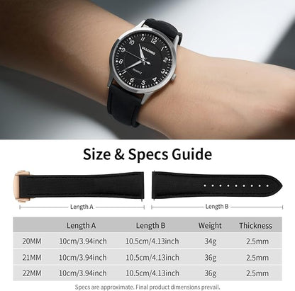 ULLCHRO Watch Strap Watch Band 20mm 22mm Man Waterproof Quick Release Bands Sport Replacement Strap Soft FKM Rubber Watchband