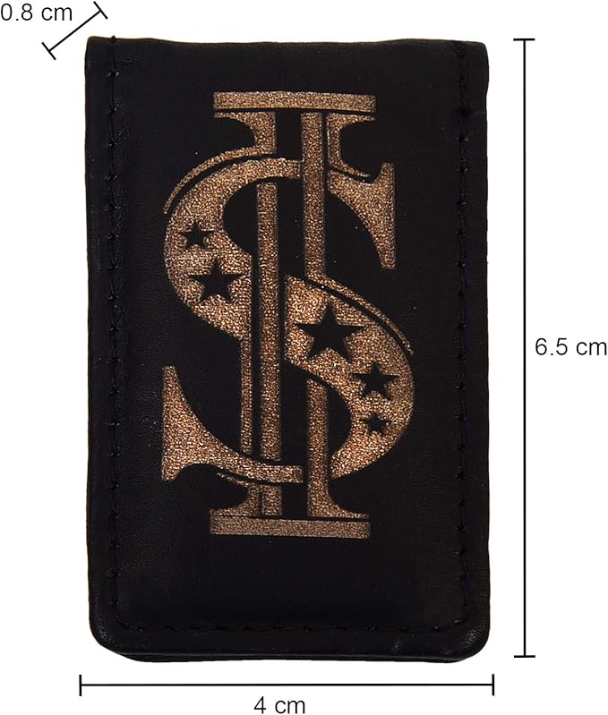 LB LEATHERBOSS Men's New Leather Strong Magnetic Money Clip