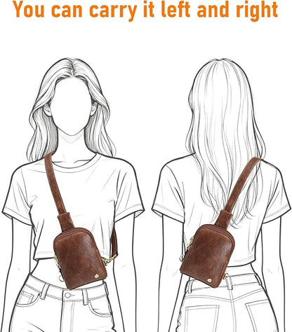 INICAT Small Sling Bag for Women Everyday & Travel Crossbody Bags Lightweight Cross Body Purses Vegan Leather