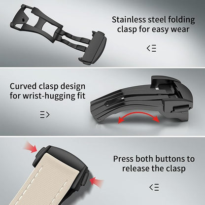 ULLCHRO Watch Strap Watch Band 20mm 22mm Man Waterproof Quick Release Bands Sport Replacement Strap Soft FKM Rubber Watchband