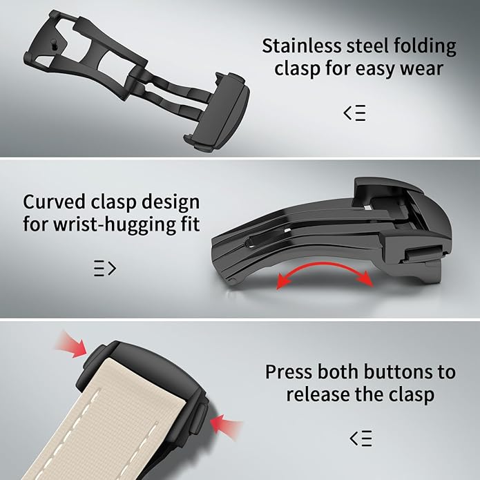 ULLCHRO Watch Strap Watch Band 20mm 22mm Man Waterproof Quick Release Bands Sport Replacement Strap Soft FKM Rubber Watchband