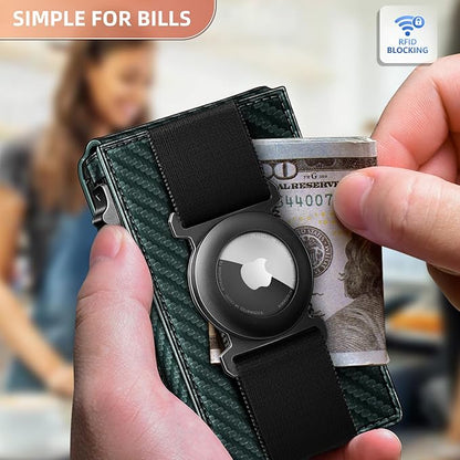 BULLIANT Men Wallet Gift Boxed,Slim Front Pocket Wallet Money Clip Card Holder 3.8"x2.7",Pop-up Access