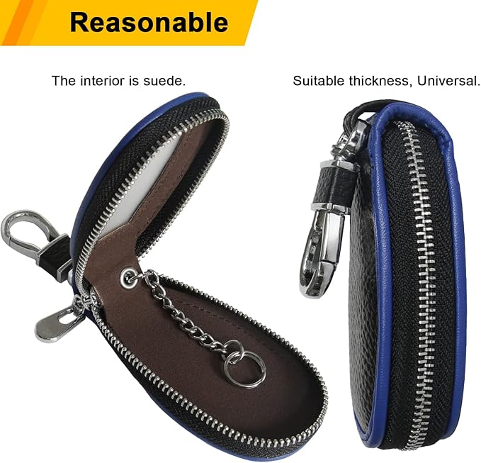 Universal Premium Car Key Fob Case Genuine Leather Car Smart Key fob Holder for Remote Key Fob