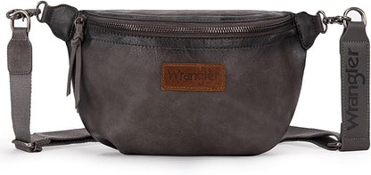 Wrangler Large Fanny Packs for Women Waist Bag Travel Belt Bags Crossbody Sling Purse