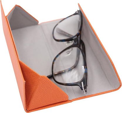 Real Sic Glasses Case for Men and Women - Magnetic Folding Hard Shell Sunglass Holder - Inspired by Solid Color