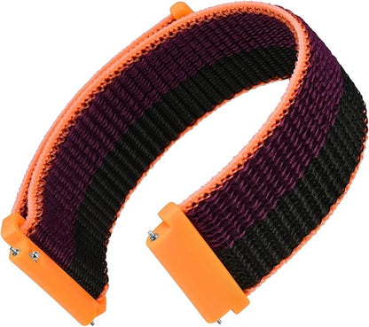 WOCCI 20mm Adjustable Nylon Watch Band, Quick Release Sport Loop Strap (Dark Berry)