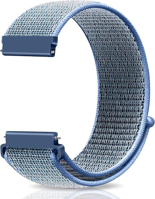 22mm Nylon Quick Release Watch Band Compatible with Samsung Galaxy Watch 3 45mm/Gear S3 Frontier/Garmin Venu 4 45mm/3 45mm/2/Vivoactive 4/Forerunner 570(47mm)/255/265/Amazfit Helio/Bip 6/5/Balance 2