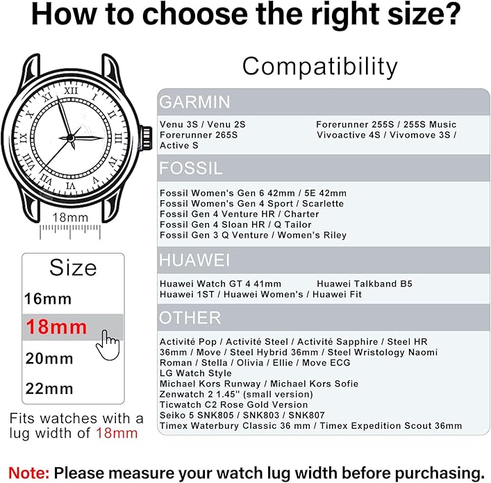 DaQin 3 Pack Nylon Watch Bands Compatible with 16mm 18mm 20mm 22mm Quick Release Watch Band, Adjustable Soft Stretchy Solo Loop Strap Elastic Braided Relacement Wristband for Men Women