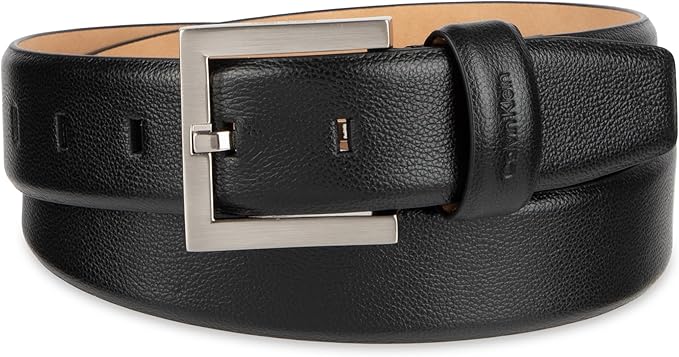 Calvin Klein Men's Leather Dress Belt - Sleek Modern Style for Business & Everyday Wear