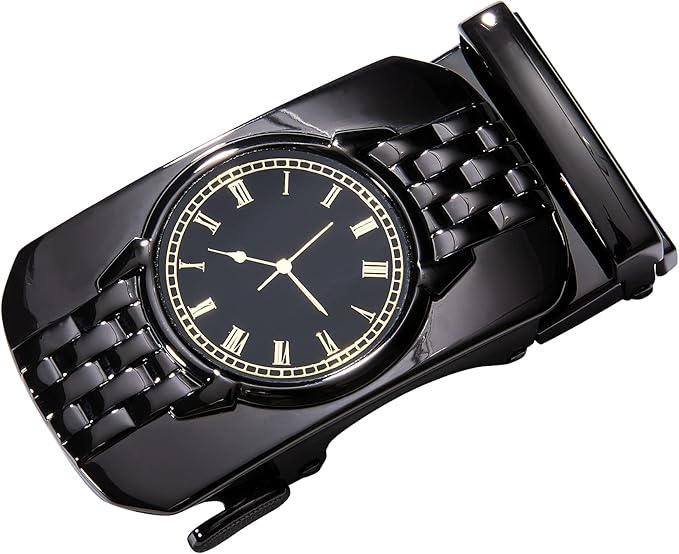 Dubulle Designer Ratchet Belt for Men Leather Fashion Adjustable Automatic Buckle Sliding Removable Dress Casual