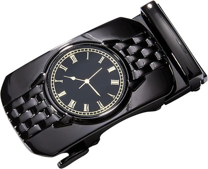 Dubulle Designer Ratchet Belt for Men Leather Fashion Adjustable Automatic Buckle Sliding Removable Dress Casual