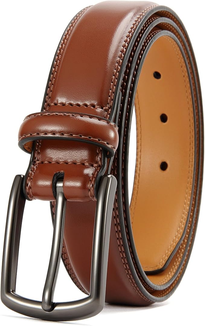 CHAOREN Mens Belts Leather for Gift Men - 1.25" Mens Dress Belts Casual for Jeans Shoes