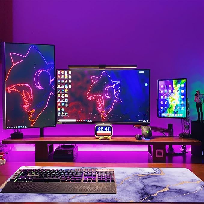 Modern Purple Marble Desk Mat, Luxurious PU Leather Desk Pad - Large Non-Slip Office Mat for a Stylish Gaming & Home Workspace, Aesthetic Desk Decor （31.5 * 15.75in）