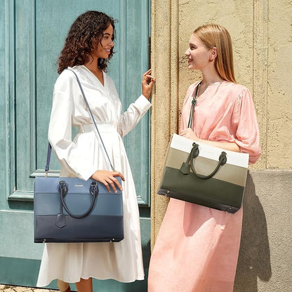 LOVEVOOK Laptop Tote Bag for Women, Work Totes Business Office Computer Briefcase with Clutch Purse