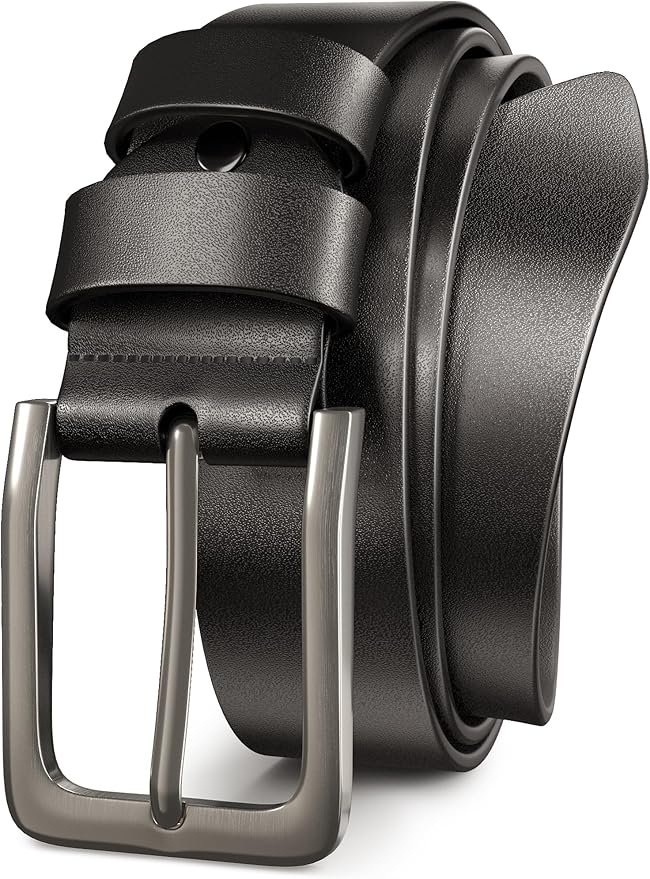 Mens Dress Belt,Genuine Casual Leather Belts for Men 1.5" Width