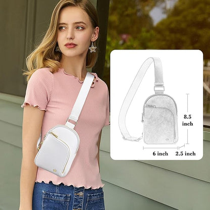 INICAT RFID Blocking Sling Bag, Anti Theft Crossbody Bag for Women, Travel Fanny Pack Style Purse, Vegan Leather
