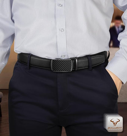 BULLIANT Men Belts 2 Pack,Ratchet Sliding Belt Adjustable For Gift Mens Dress Casual 1 3/8",Cut for Fit